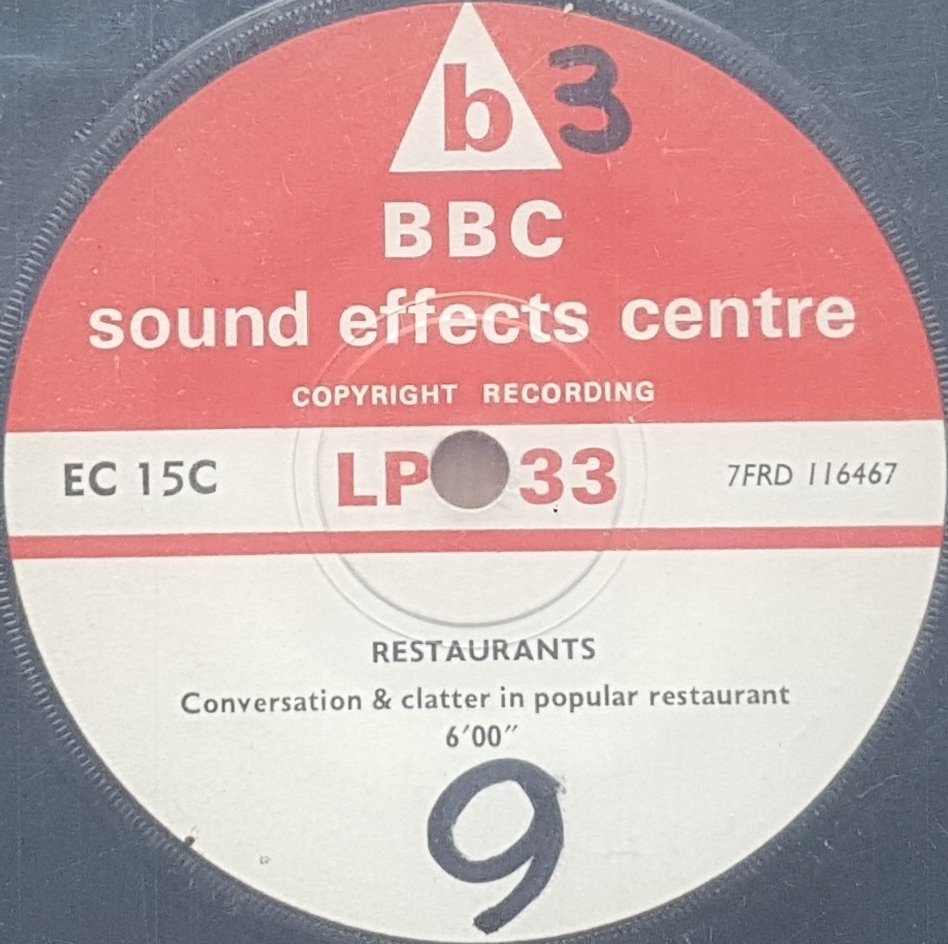 EC 15C Restaurants Not registered from the BBC records and Tapes library Label